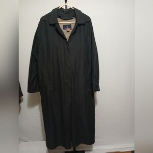 Vintage London Fog Black Trench With Hood